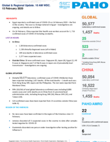 PAHO COVID-19 Daily Update: 15 February 2020