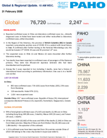 PAHO COVID-19 Daily Update: 21 February 2020 