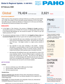 PAHO COVID-19 Daily Update: 24 February 2020 