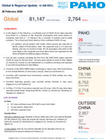 PAHO COVID-19 Daily Update: 26 February 2020 