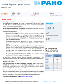PAHO COVID-19 Daily Update: 23 March 2020 