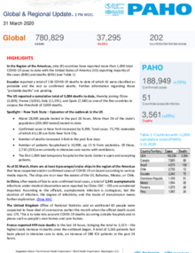 PAHO COVID-19 Daily Update: 31 March 2020 