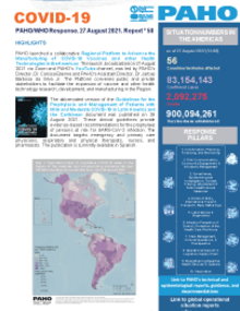 COVID-19 - PAHO/WHO Response, Report 58 (27 August 2021