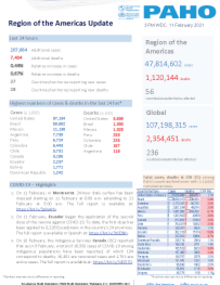 PAHO COVID-19 Daily Update: 11 February 2021