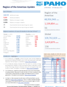 PAHO COVID-19 Daily Update: 18 February 2021