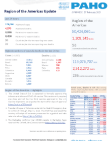 PAHO COVID-19 Daily Update: 27 February 2021