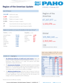  PAHO COVID-19 Daily Update: 8 February 2021