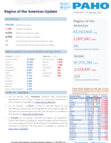  PAHO COVID-19 Daily Update: 24 January 2021