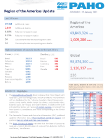  PAHO COVID-19 Daily Update: 25 January 2021