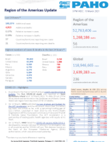 PAHO COVID-19 Daily Update: 13 March 2021