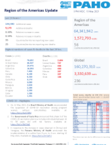 PAHO COVID-19 Daily Update: 13 May 2021
