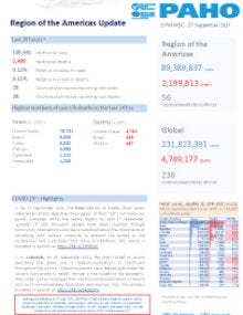 PAHO Daily COVID-19 Update: 27 September 2021