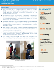 Séisme Haïti Août 2021 - Rapport de Situation N.7 (en anglais)