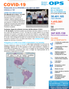 COVID-19 - Respuesta de la OPS/OMS Reporte 48 (9 de abril del 2021)