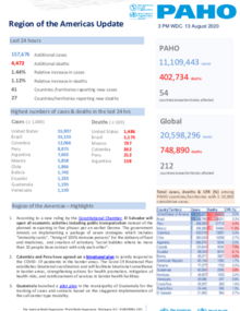 PAHO COVID-19 Daily Update: 13 August 2020