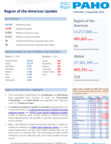 PAHO COVID-19 Daily Update: 8 September 2020