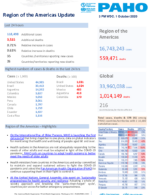 PAHO COVID-19 Daily Update: 1 October 2020
