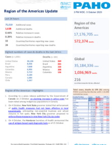 PAHO COVID-19 Daily Update: 5 October 2020