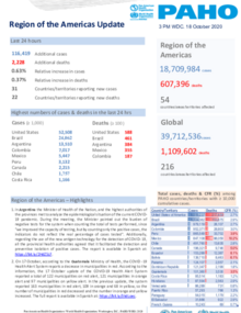 PAHO COVID-19 Daily Update: 18 October 2020