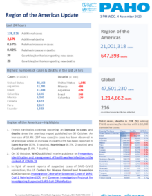 PAHO COVID-19 Daily Update: 4 November 2020