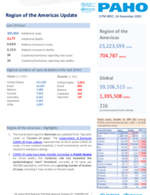 PAHO COVID-19 Daily Update: 24 November 2020