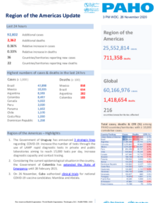 PAHO COVID-19 Daily Update: 26 November 2020