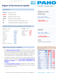 PAHO COVID-19 Daily Update: 13 December 2020