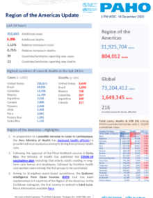 PAHO COVID-19 Daily Update: 18 December 2020