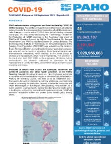 COVID-19 - PAHO/WHO Response, Report 60 (24 September 2021)