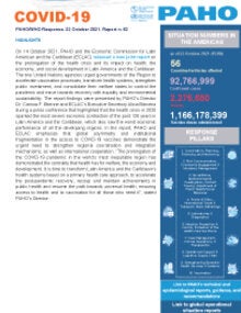 COVID-19 - PAHO/WHO Response, Report 62 (22 October 2021)