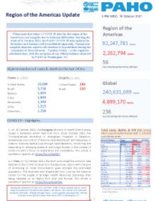 PAHO Daily COVID-19 Update: 18 October 2021