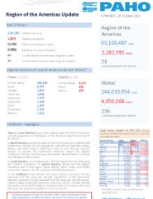 PAHO Daily COVID-19 Update: 26 October 2021