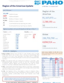 PAHO Daily COVID-19 Update: 8 October 2021