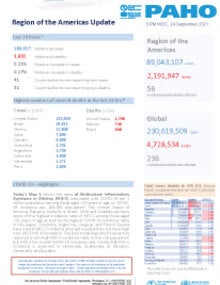 PAHO Daily COVID-19 Update: 24 September 2021