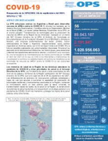 COVID-19 - Respuesta de la OPS/OMS Reporte 60 (24 de septiembre del 2021)