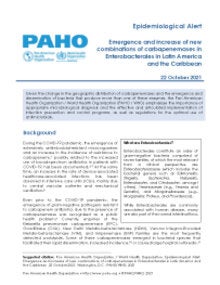 Epidemiological Alert:Emergence and increase of new combinations of carbapenemases in Enterobacterales in Latin America and the Caribbean - 22 October 2021