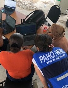 PAHO training on how to use EWARS