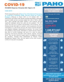 COVID-19 - PAHO/WHO Response, Report 63 (5 November 2021)