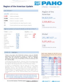 PAHO Daily COVID-19 Update: 11 November 2021
