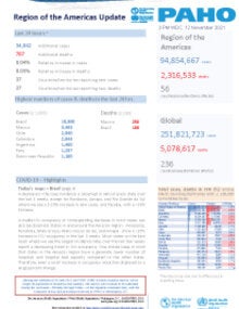 PAHO Daily COVID-19 Update: 12 November 2021