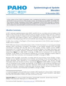 Epidemiological Update: Measles -  10 November 2021