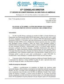 portada CD57/INF/9 Plano de ação sobre a saúde dos idosos, incluindo o envelhecimento ativo e saudável: Relatório final (2019)