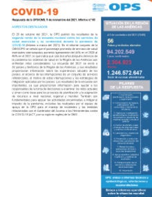 COVID-19 - Respuesta de la OPS/OMS Reporte 63 (5 de noviembre del 2021)