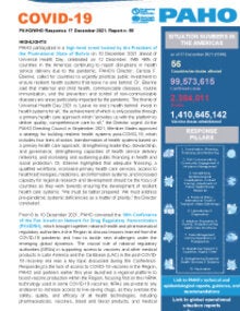 COVID-19 - PAHO/WHO Response, Report 66 (17 December 2021)