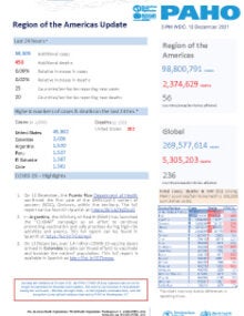 PAHO Daily COVID-19 Update- 13 December 2021