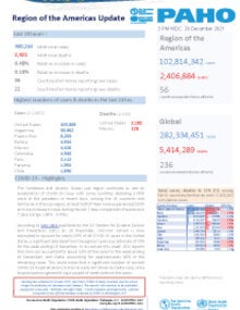 PAHO Daily COVID-19 Update- 29 December 2021
