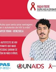 Cartões postais (Facebook / Instagram): O autoteste do HIV permite que mais pessoas saibam