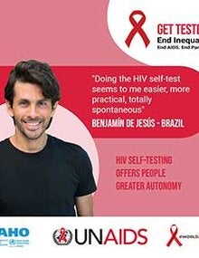 Social Media Postcard (Facebook / Instagram): HIV self-testing offer people greater autonomy