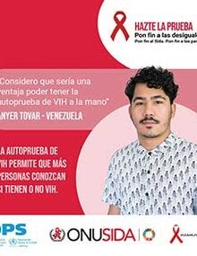 Tarjeta para redes sociales (Facebook / Instagram): La autoprueba de VIH permite que mas personas conozcan