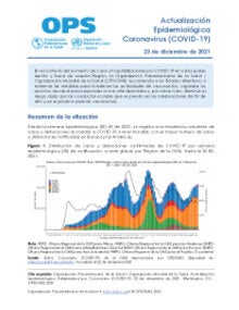 Actualización Epidemiológica Coronavirus (COVID-19): 23 de diciembre de 2021